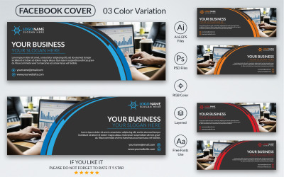 Business Minimal Facebook Cover Design Vorlage Social Media