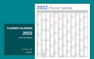 Calendario 2022 Planner stile semplice