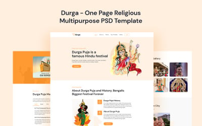 Durga - Modèle PSD polyvalent religieux d&amp;#39;une page