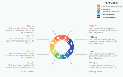 Geschäftskreis-Vektor-Infografik-Vorlage