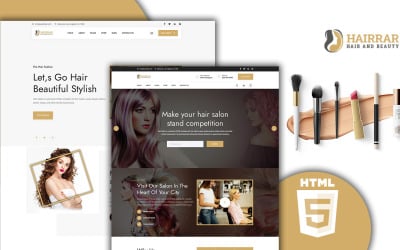 Hairrar Kuaför ve Güzellik Salonu HTML5 Web Sitesi Şablonu