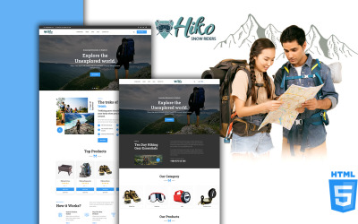Hiko Trekking and Hiking HTML5 webbplatsmall