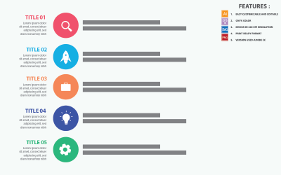 İş İstatistikleri Vektör Infographic Şablonu