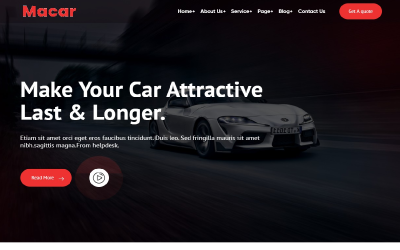 Macar Car Wash And Repair WordPress Theme