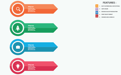 Modèle d'infographie circulaire créative