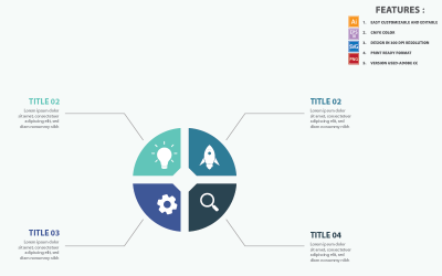 Modèle d'infographie de vecteur d'icône d'entreprise
