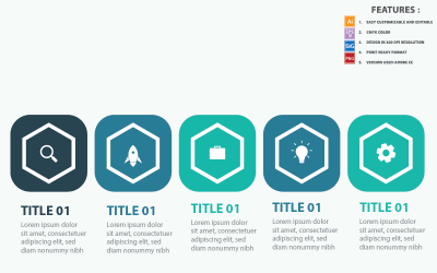 Modèle d'infographie simple