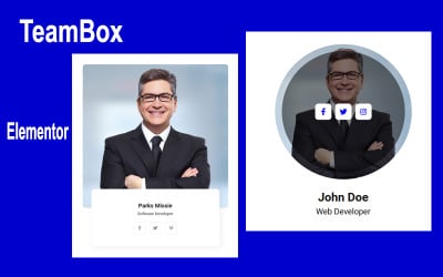 TeamBox Elementor Členové týmu Doplňky Pluginy