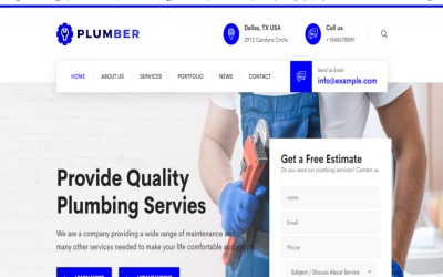 Tesisat - Tesisatçı ve Onarım Hizmetleri Bakım HTML Şablonu