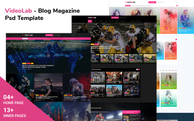 VideoLab - Blog Magazine Psd -mall