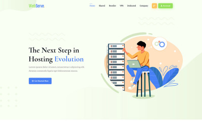 WebServe - 现代虚拟主机 PSD 模板