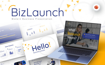 BizLaunch Modern Business Plantillas de Presentaciones PowerPoint