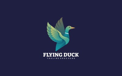 Latająca kaczka Gradient Logo