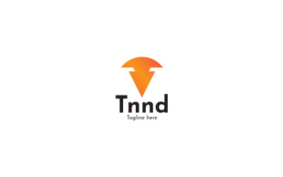 Modèle de conception de logo de lettre T