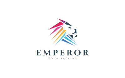 Шаблон логотипу голови імператор-лева