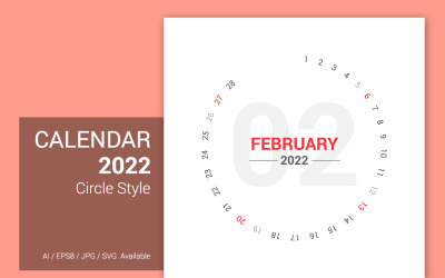 Calendario planificador de diseño circular 2022