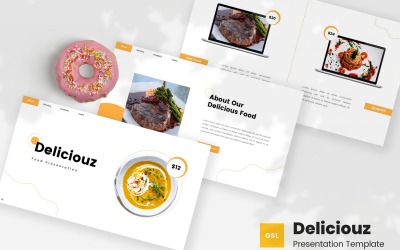 Deliciouz - Google-Präsentationsvorlage für Lebensmittel