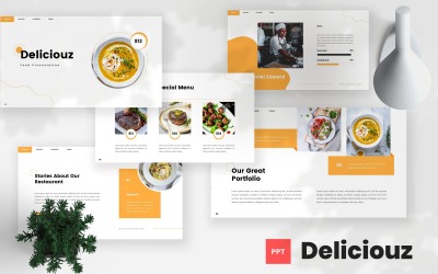 Deliciouz - Modelos de PowerPoint de Alimentos