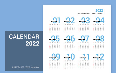 2022 Egyedülálló tervező naptár