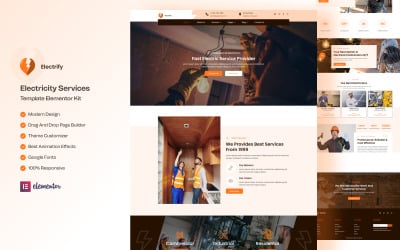Electrify - Kit Elementor para servicios de electricidad listo para usar