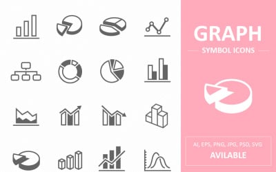 Graph And Chart Symbol line Icons
