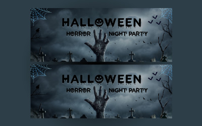 Halloween Horror Night Party Social Media Facebook Cover template