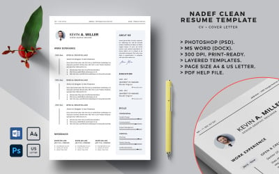 Modello di curriculum pulito Nadef