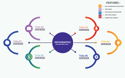 Modelo de design de vetor de infográfico de diagrama