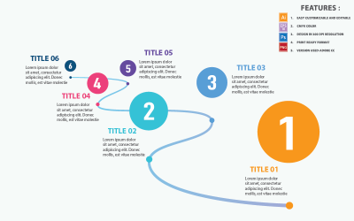 Road Timeline Infografik Vektor-Design-Vorlage