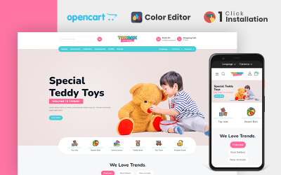 Toybox Магазин одежды и игрушек Opencart Theme