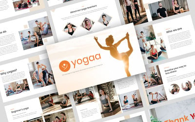 Yogaa - Yoga Sunumu PowerPoint Şablonu