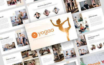 Yogaa - Yogapresentatie Sjablonen PowerPoint presentatie