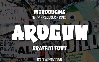 Arogun - Visa teckensnitt i graffiti -stil