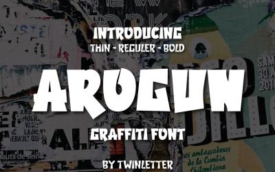 Arogun - Visualizza carattere in stile graffiti