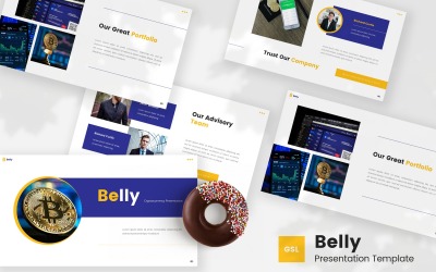 Barriga - modelo de criptomoeda do Apresentações Google