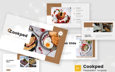 Cookped - Шаблон слайдів Google для профілю харчування