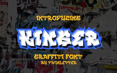 KINGER - Graffiti stílusú betűtípus megjelenítése