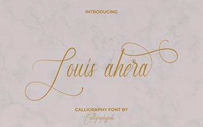 Louis Ahera kalligrafiska teckensnitt
