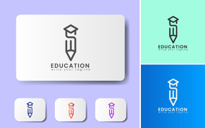 Minimale Bildung Logo-Design-Vorlage