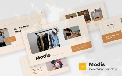 Modis - modelo do Google Slides de moda