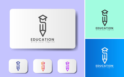 Plantilla de diseño de logotipo de educación mínima