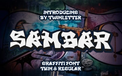 SAMBAR - Police de style graffiti