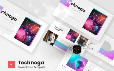 Technoga - modelo de PowerPoint de tecnologia