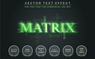 Cyber Matrix - Düzenlenebilir Metin Efekti, Yazı Tipi Stili, Grafik Çizimi