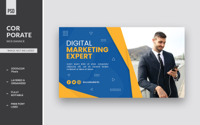 Digital Marketing Experte Vorlagen für Unternehmenswebbanner