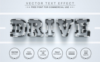 Drive: efecto de texto editable, estilo de fuente
