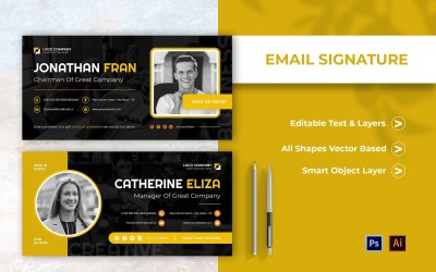 Futuristic Style Email Signature