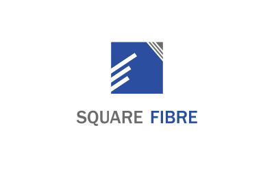 Fyrkantig fiber logotyp mall