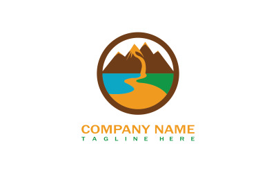 Lava Island Logo Template