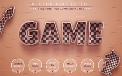 Old Chess Game - Editable Text Effect, Font Style, Graphics Illustration
